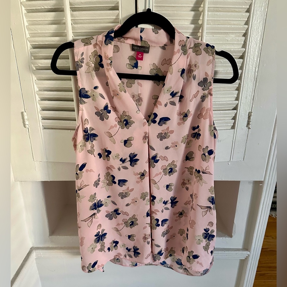 Vince Camuto Pink Floral Blouse